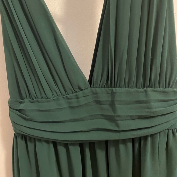 Lulus Heavenly Hues Forest Green Maxi Dress with Plunge Neckline and Slit - Picture 8 of 12
